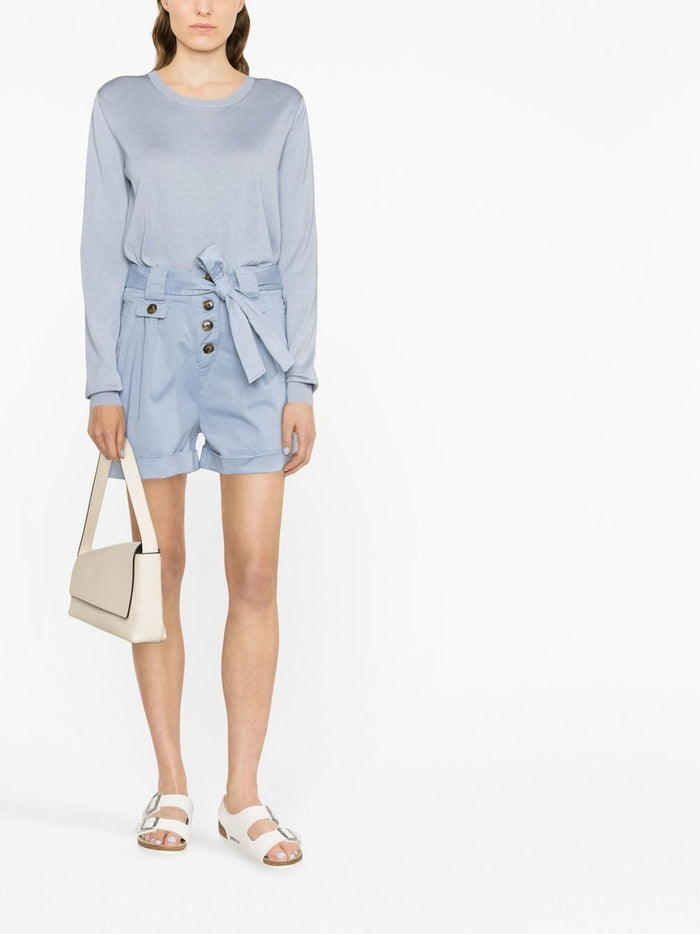 Woolrich Shorts Clear Blue Cotton