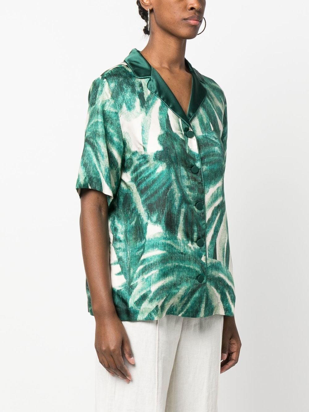 F.R.S . Shirts Green Silk