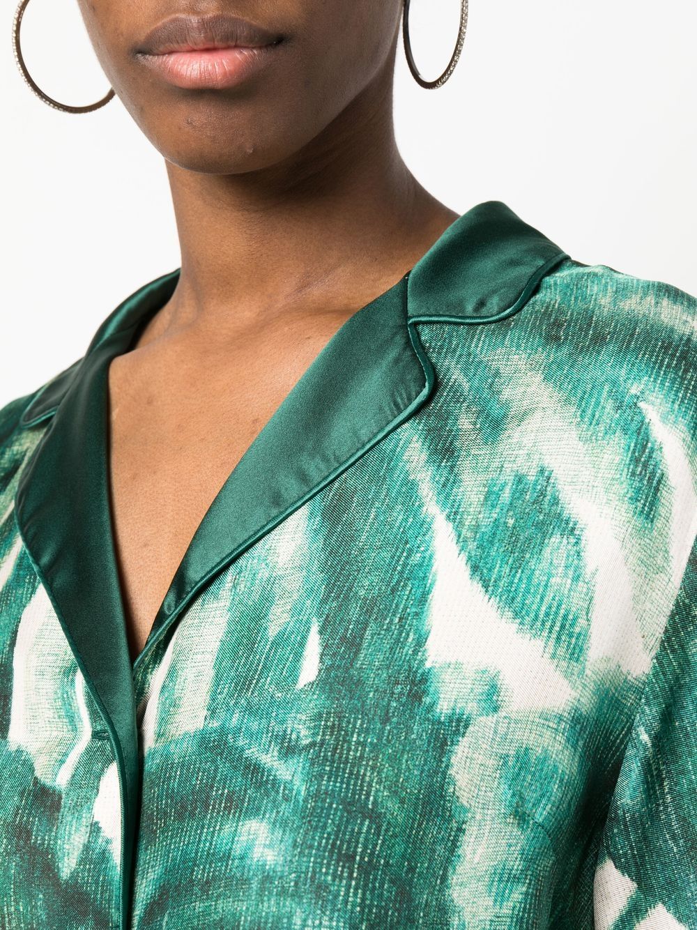 F.R.S . Shirts Green Silk