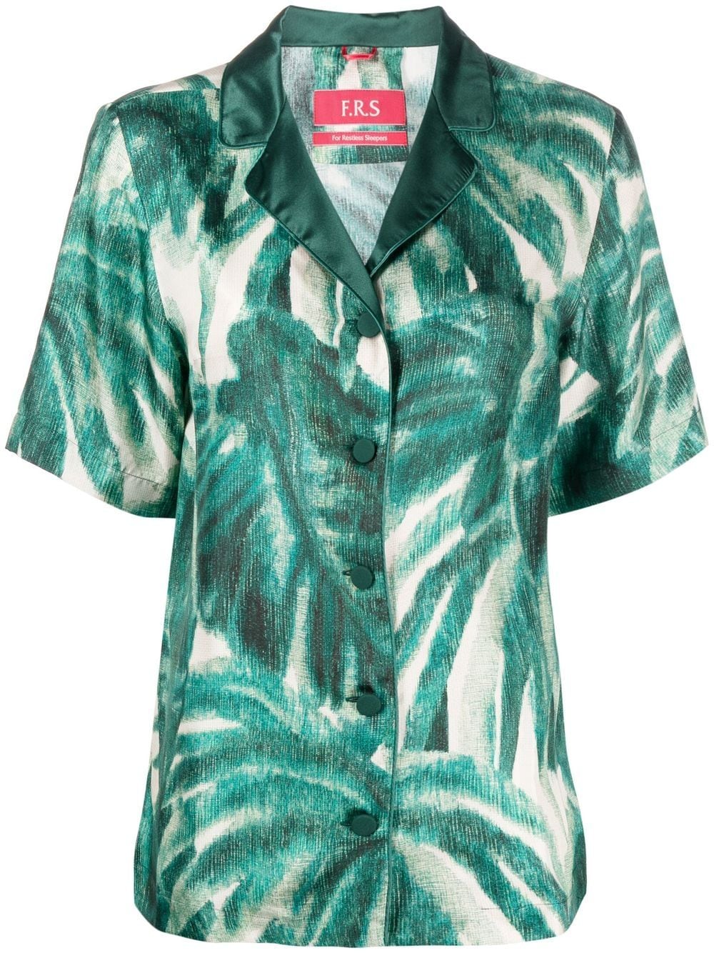F.R.S . Shirts Green Silk