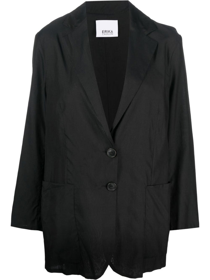 Erika Cavallini Semi-Couture Jackets Black Cotton
