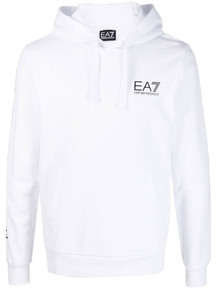 Ea7 Sweaters Bianco Cotton