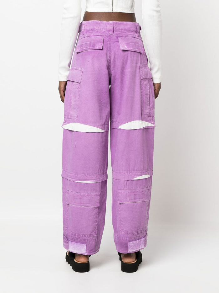 DARKPARK Trousers Purple Cotton