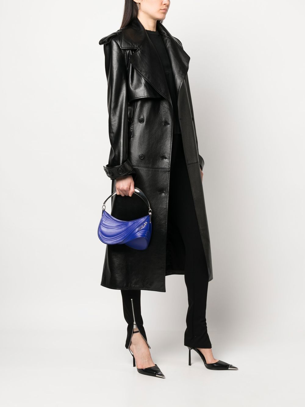 MUGLER Bags Blue Outer: Calf Leather