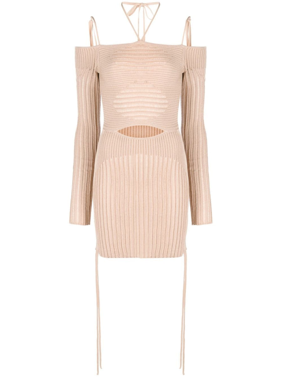 AndreĀdamo AndreÄdamo Knit ribbed mini dress