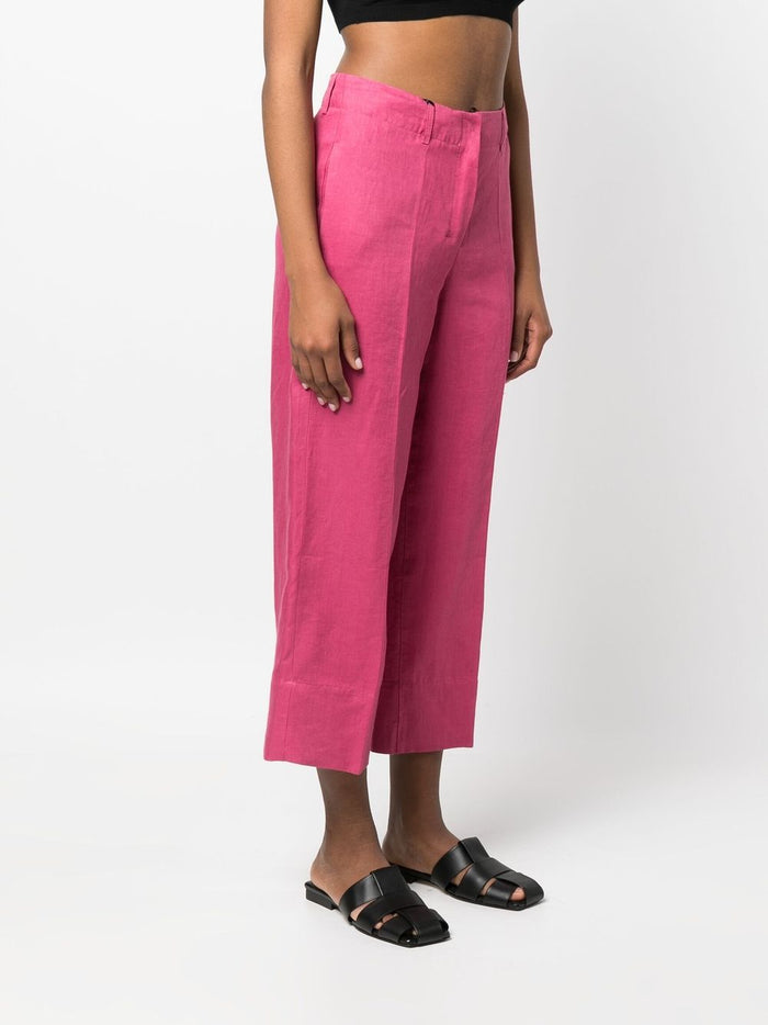 S Max Mara Trousers Fuchsia Linen