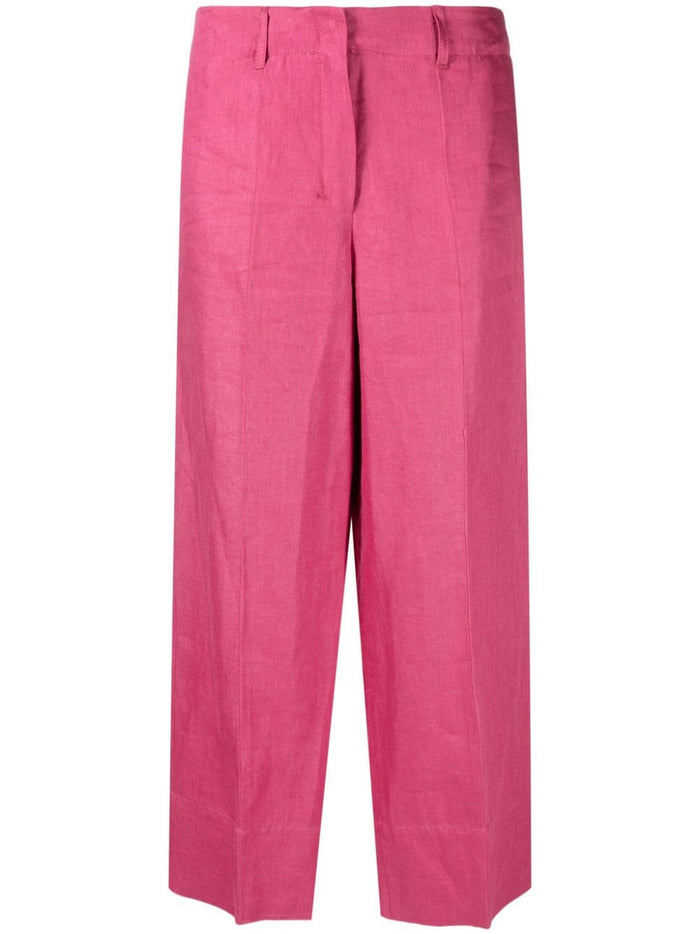 S Max Mara Trousers Fuchsia Linen