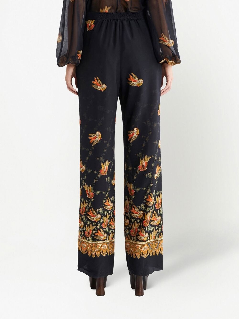 Etro Trousers Black Silk