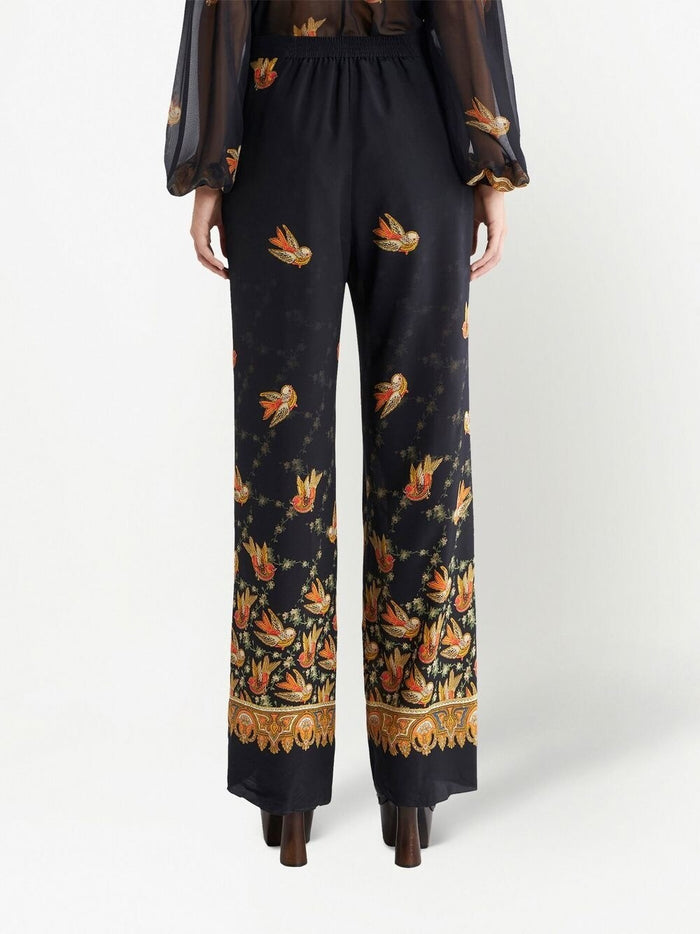Etro Trousers Black Silk