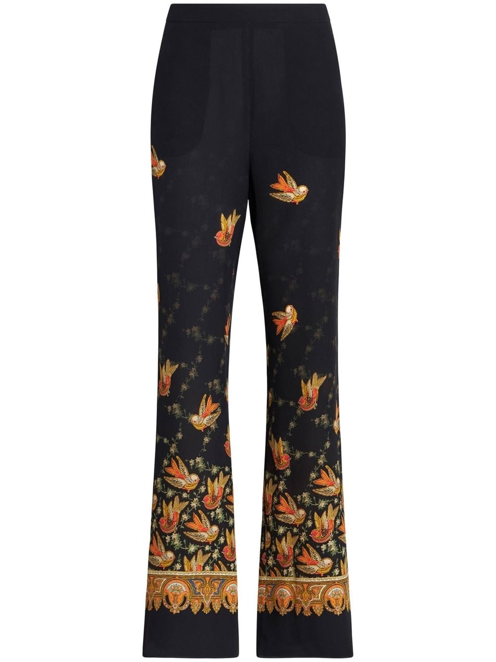 Etro Trousers Black Silk