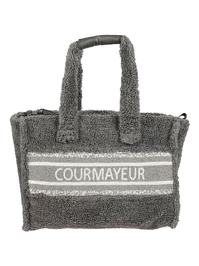 De Siena Bags Grey Main Material: Synthetic Fur