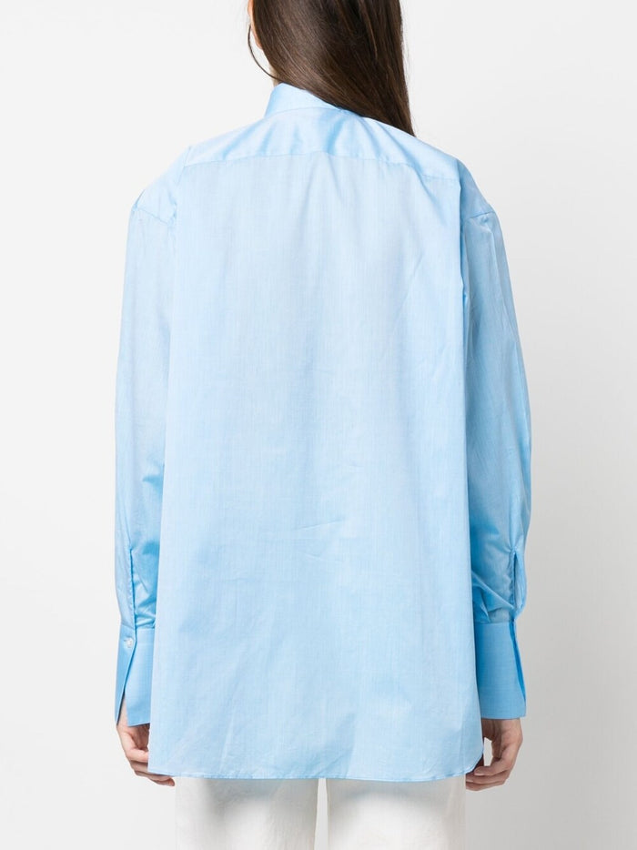 FINAMORE 1925 NAPOLI Shirts Clear Blue Linen/flax
