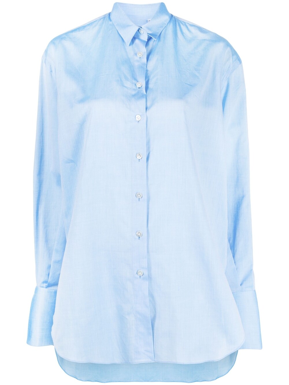 FINAMORE 1925 NAPOLI Shirts Clear Blue Linen/flax