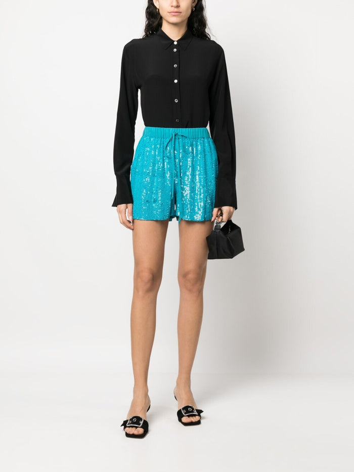 Parosh Shorts Clear Blue Pvc
