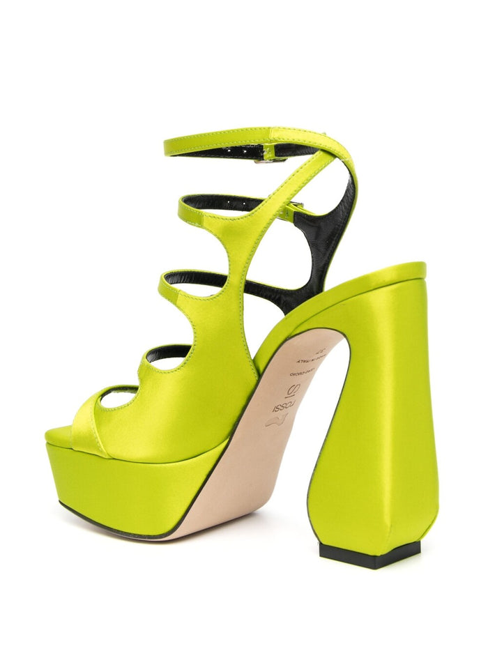 SI ROSSI Sandals Yellow Outside: Fabric