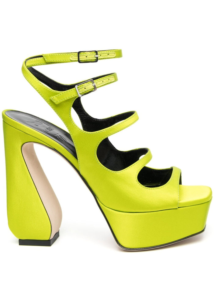 SI ROSSI Sandals Yellow Outside: Fabric