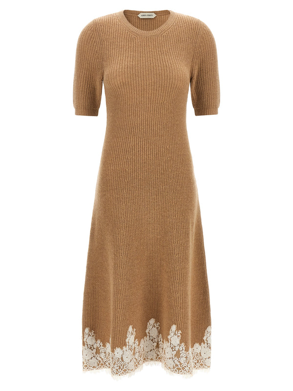 Alberta Ferretti 70% cashmere dress in brown