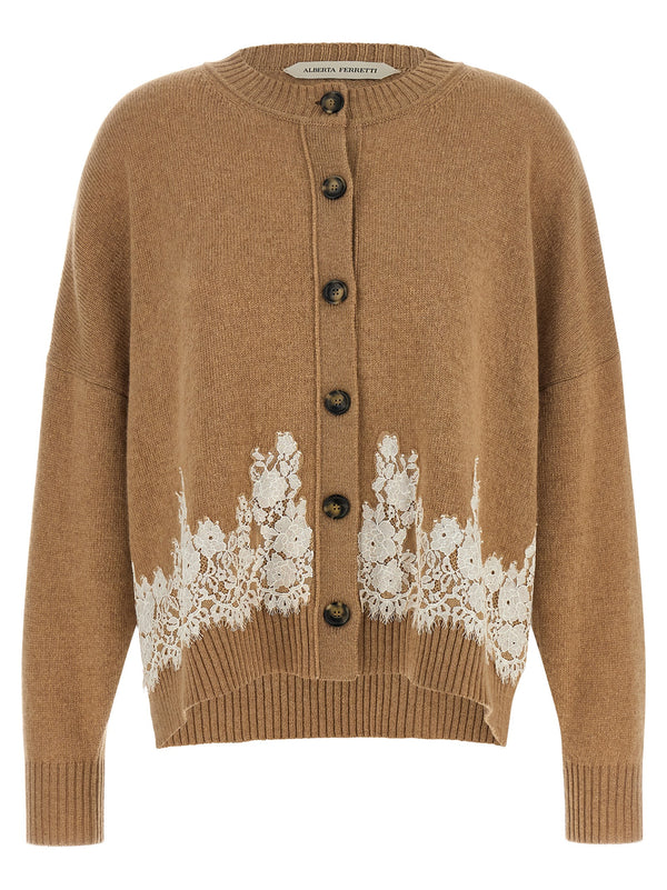 Alberta Ferretti 70% Cashmere cardigan in brown