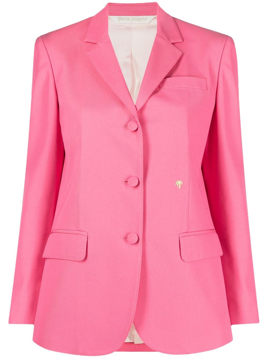 Palm Angels Cotton single-breasted blazer jacket