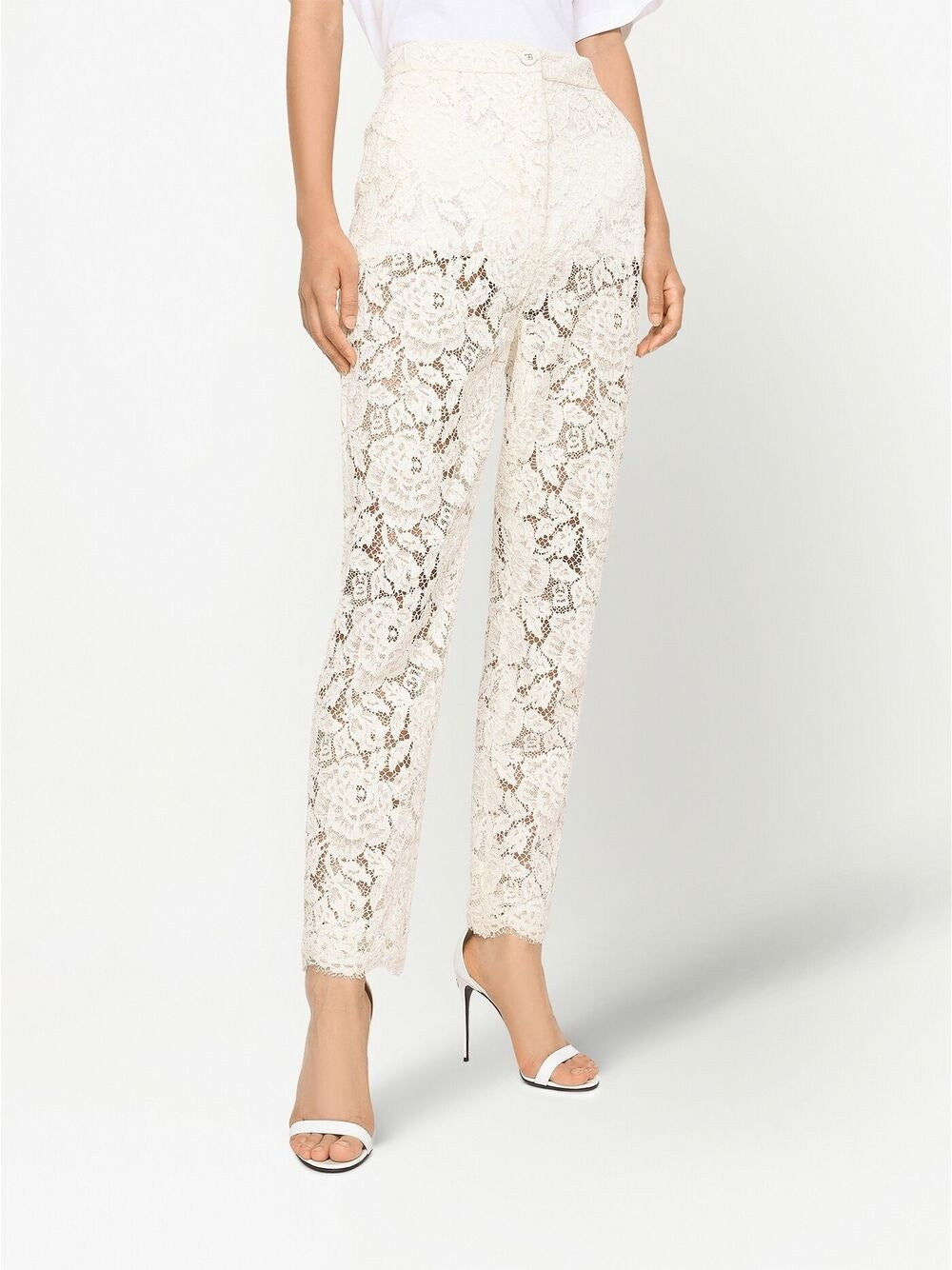 Dolce & Gabbana Trousers White Rayon