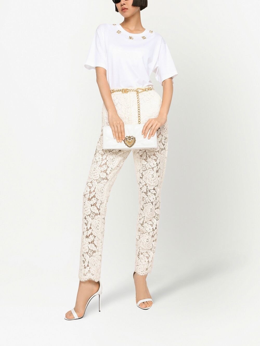 Dolce & Gabbana Trousers White Rayon
