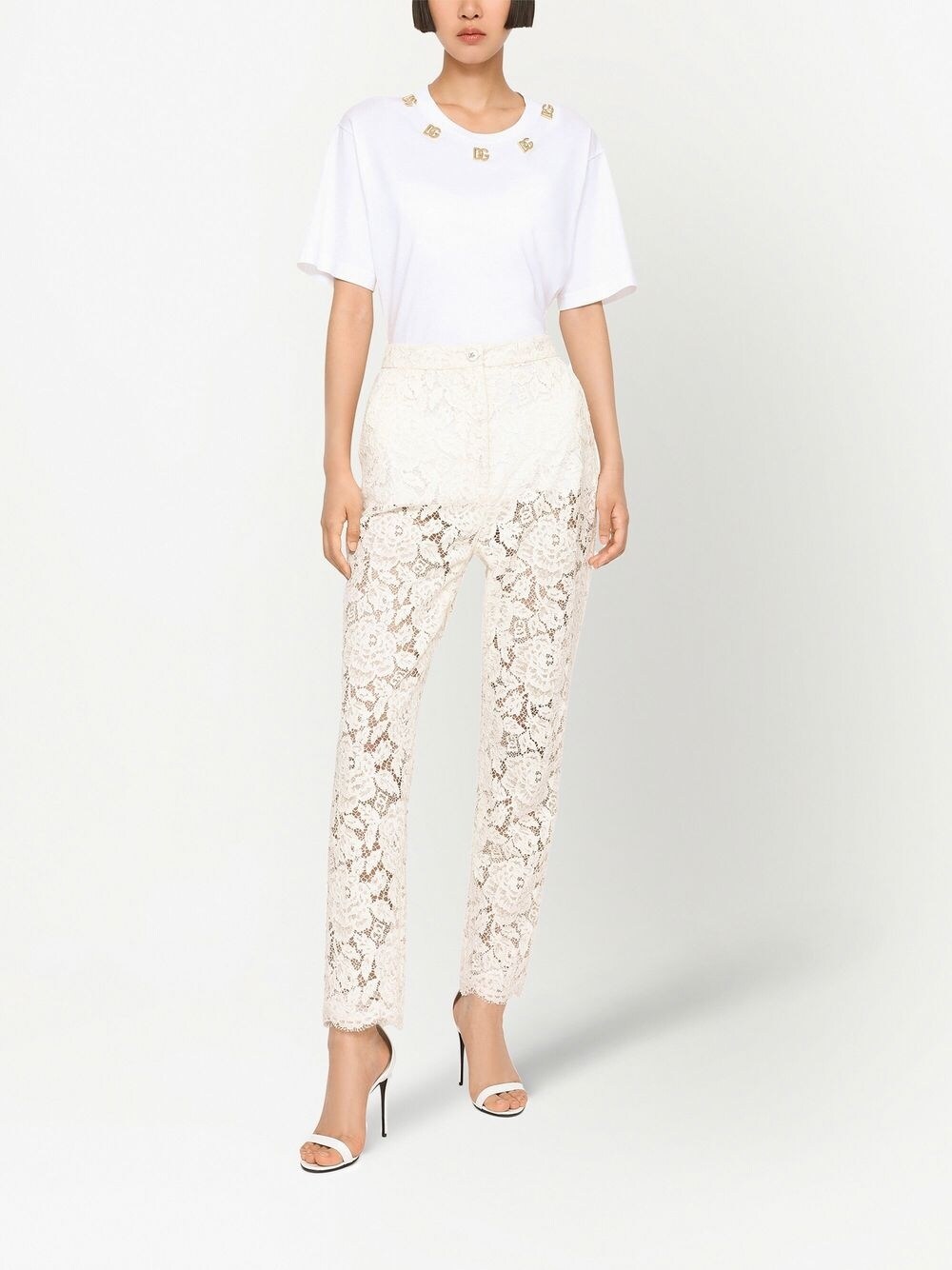 Dolce & Gabbana Trousers White Rayon