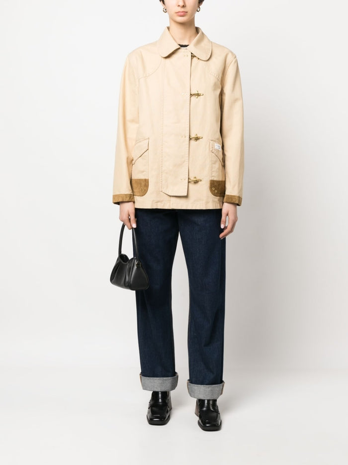 Fay Coats Beige Cotton