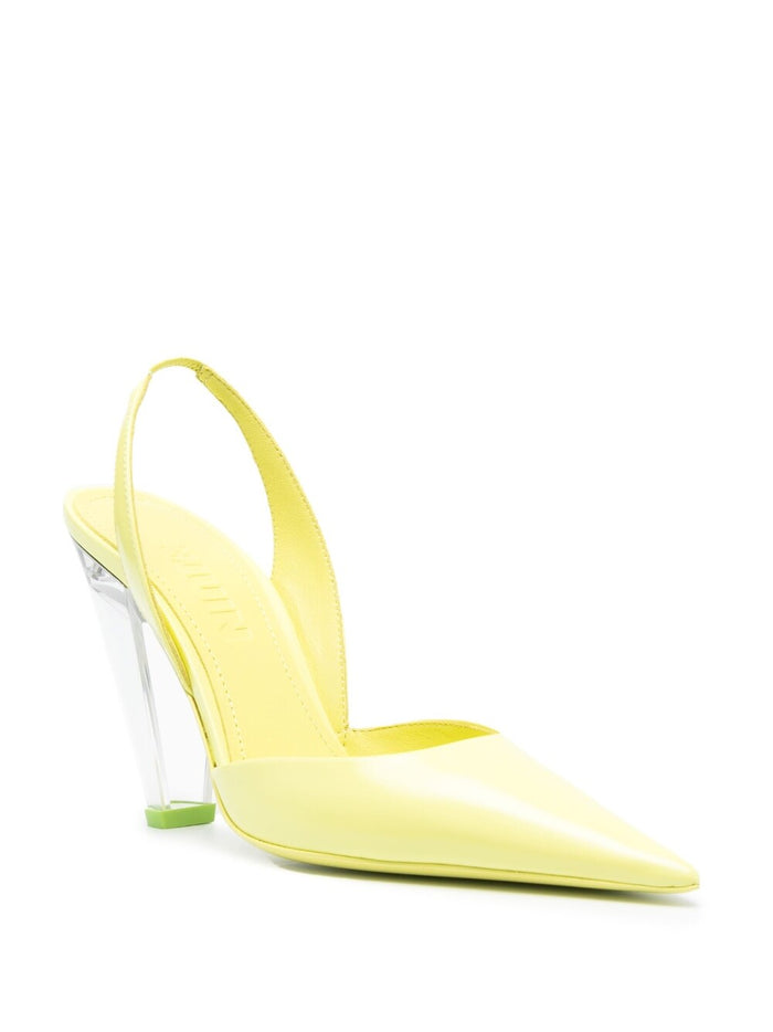 3JUIN With Heel Yellow Outer: Calf Leather