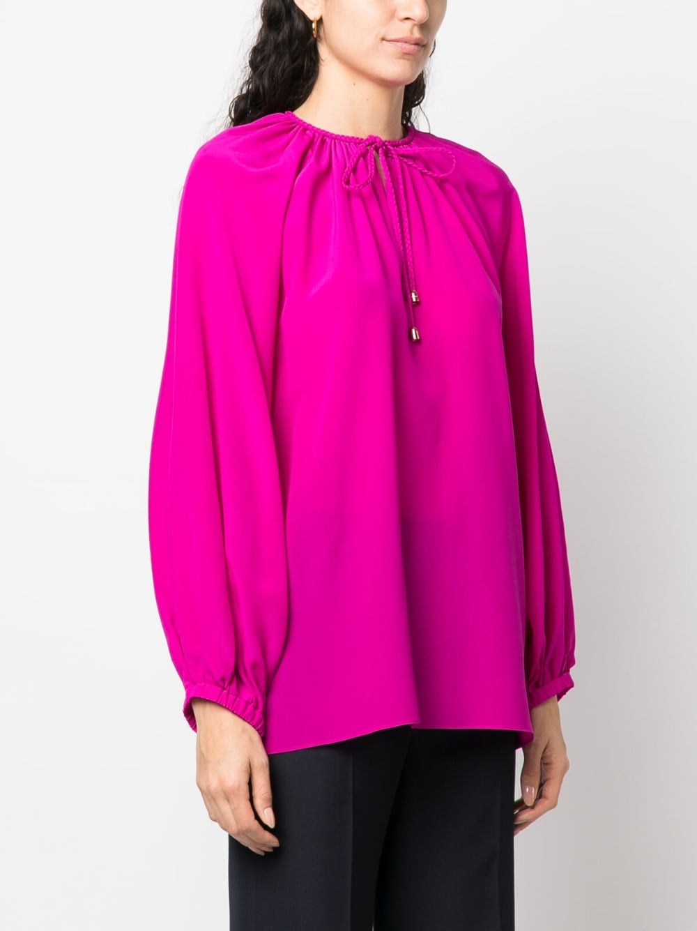 PHAEONIA Top Fuchsia Silk