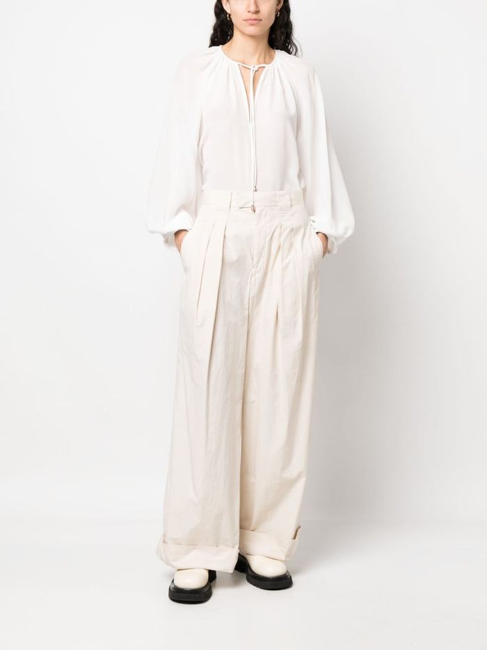 PHAEONIA Top White Silk