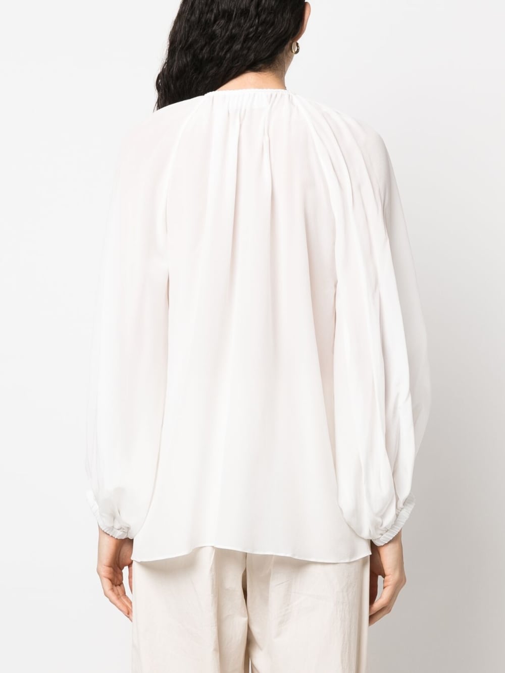 PHAEONIA Top White Silk