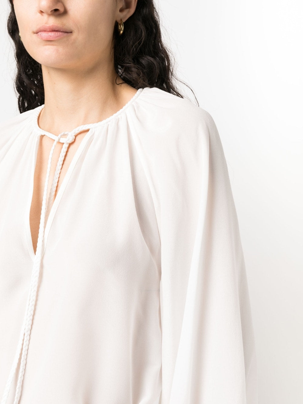 PHAEONIA Top White Silk