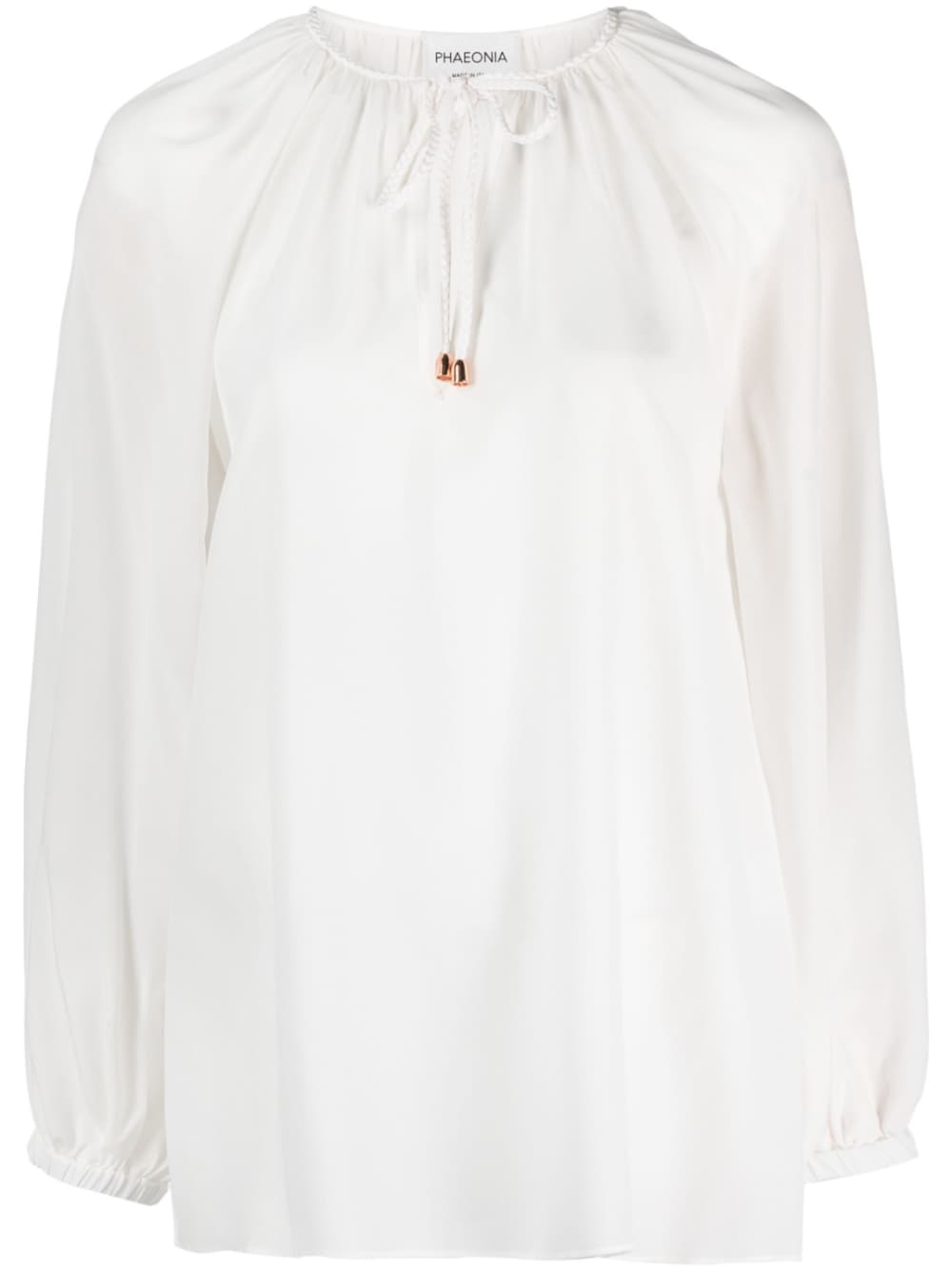 PHAEONIA Top White Silk