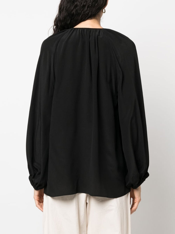 PHAEONIA Top Black Silk
