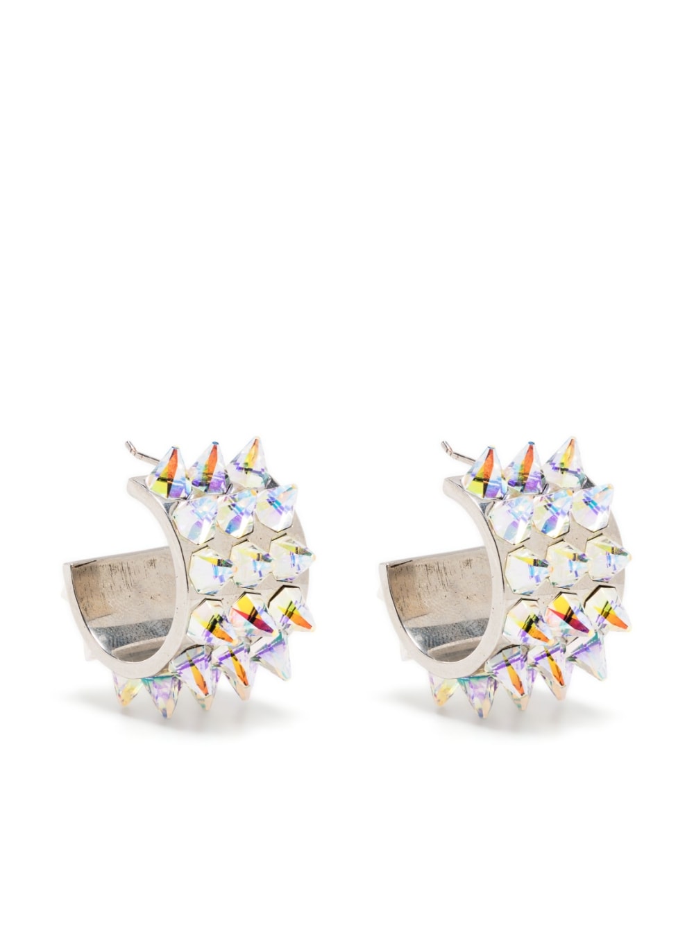Amina Muaddi Bijoux Silver Crystal