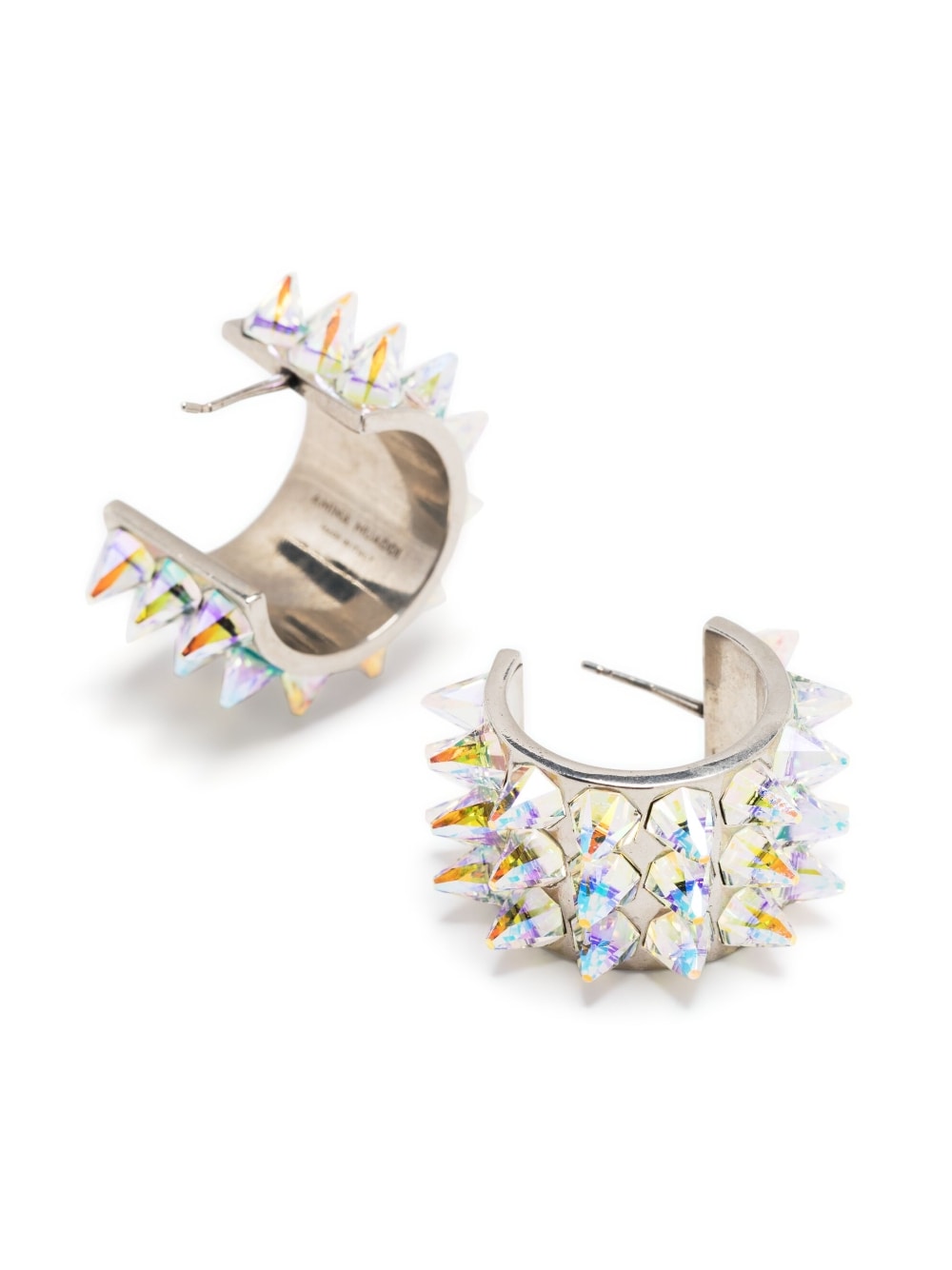 Amina Muaddi Bijoux Silver Crystal