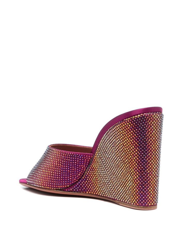 Amina Muaddi Sandals Red Lining: Fabric