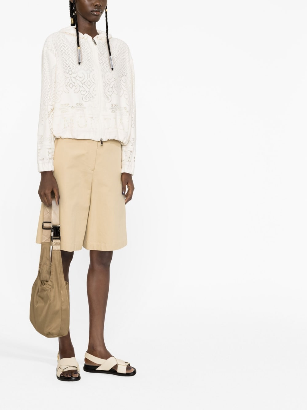 Moncler Coats White Outer: Cotton