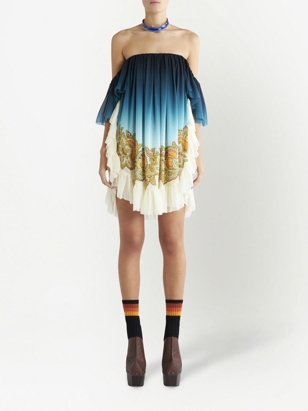 Etro Dresses Blue Silk