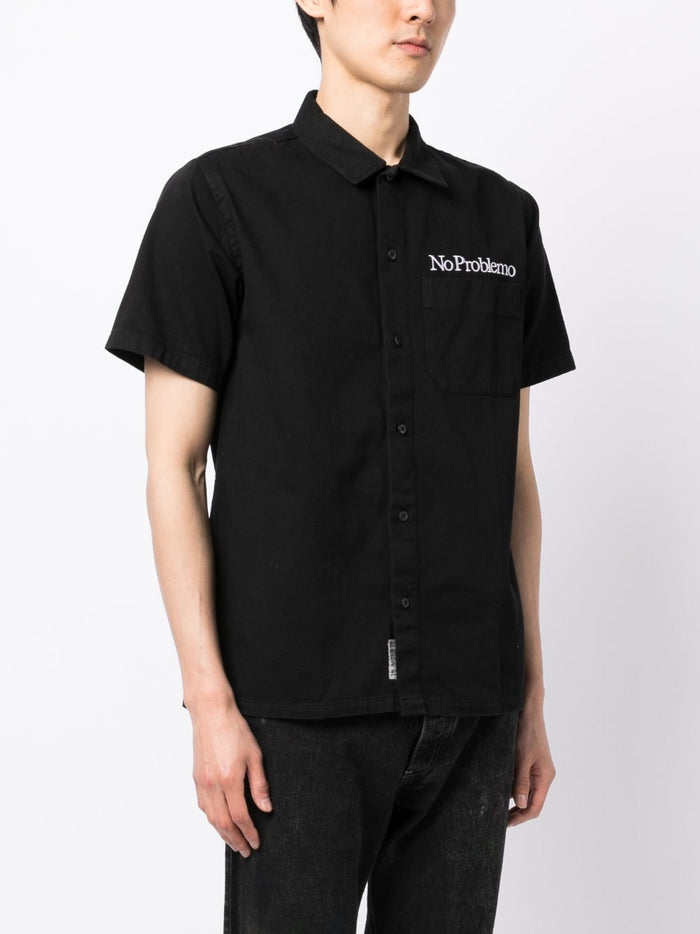 Aries Shirts Black Cotton