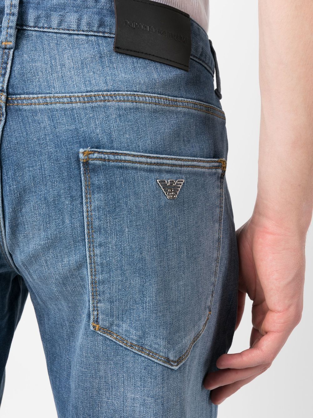 Emporio Armani Jeans Azzurro Cotone Elastan