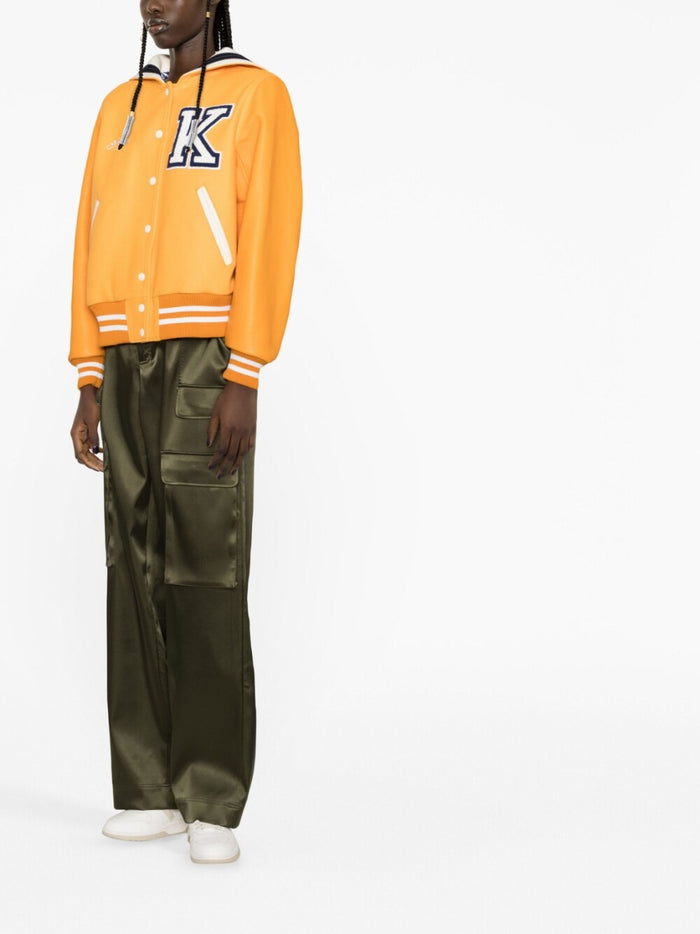 Kenzo Coats Orange Outer: Calfskin