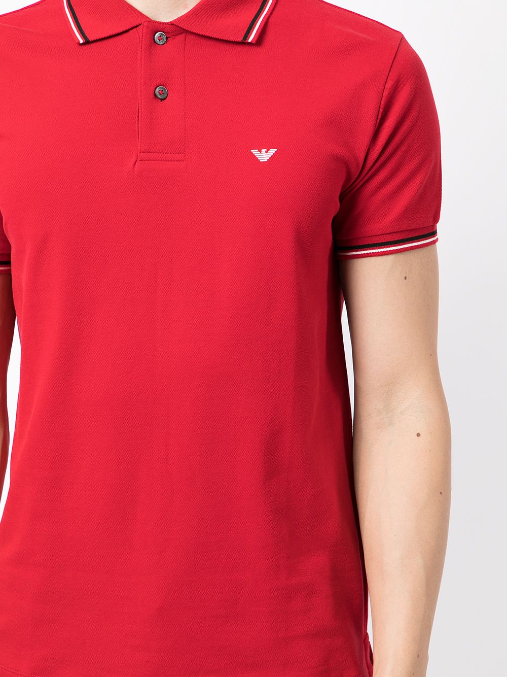 Emporio Armani T-Shirts And Polos Bordeaux Cotton