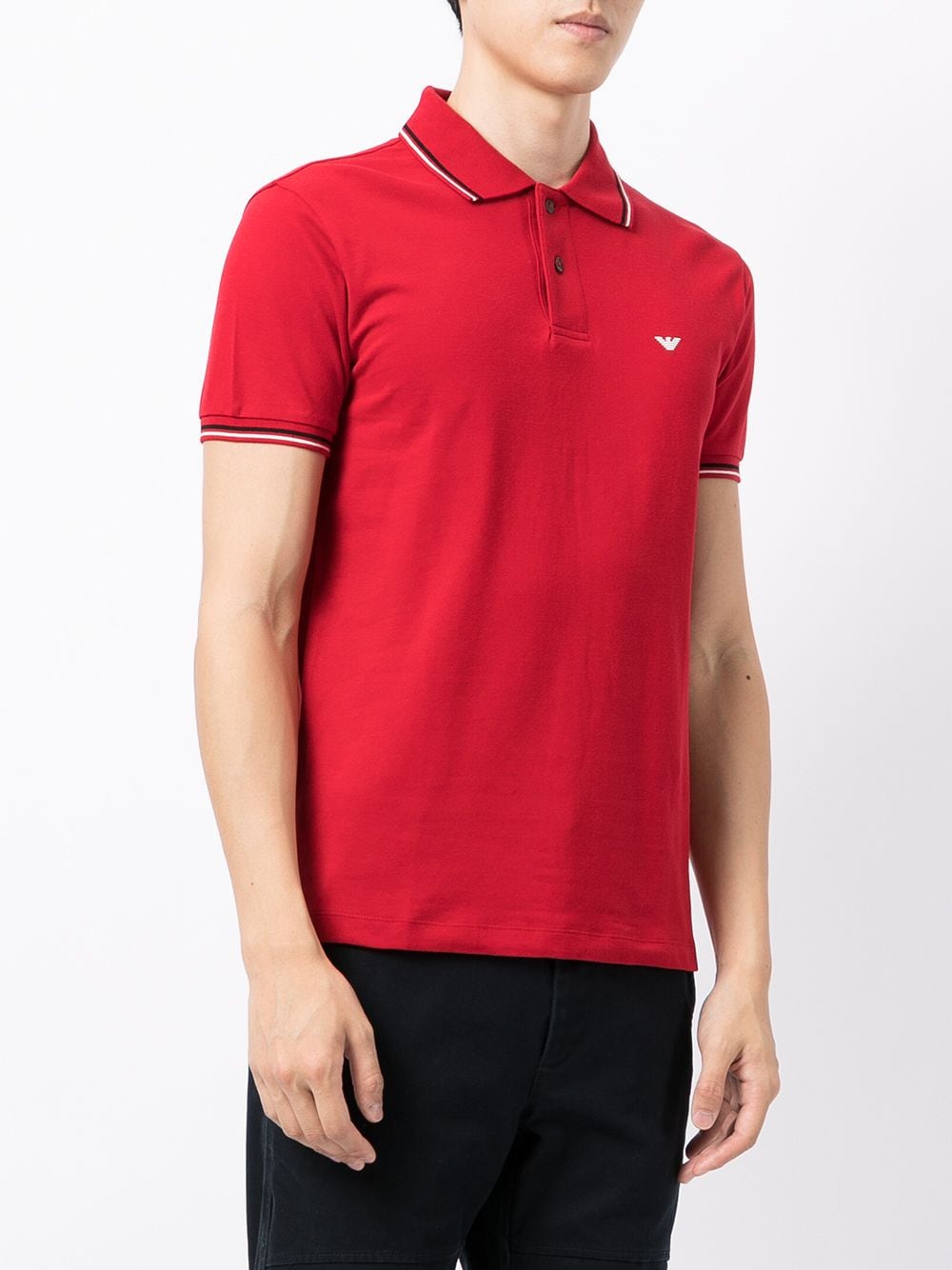 Emporio Armani T-Shirts And Polos Bordeaux Cotton