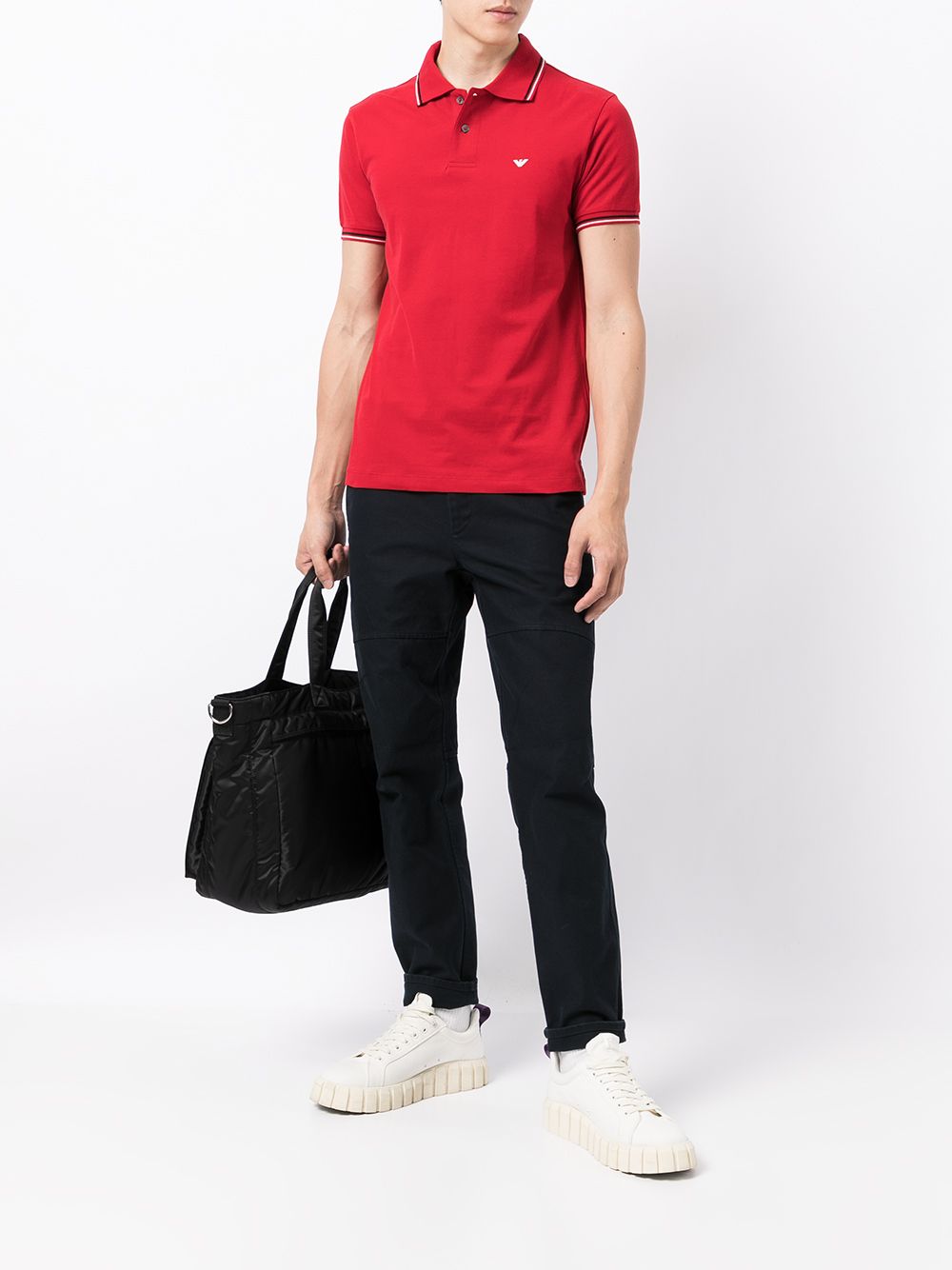 Emporio Armani T-Shirts And Polos Bordeaux Cotton