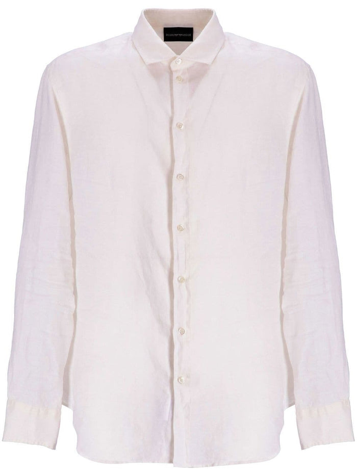 Emporio Armani Shirts White Linen