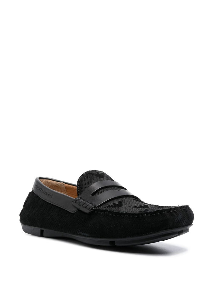 Emporio Armani Exclusive Flat Shoes Nero Outer: Calf Leather