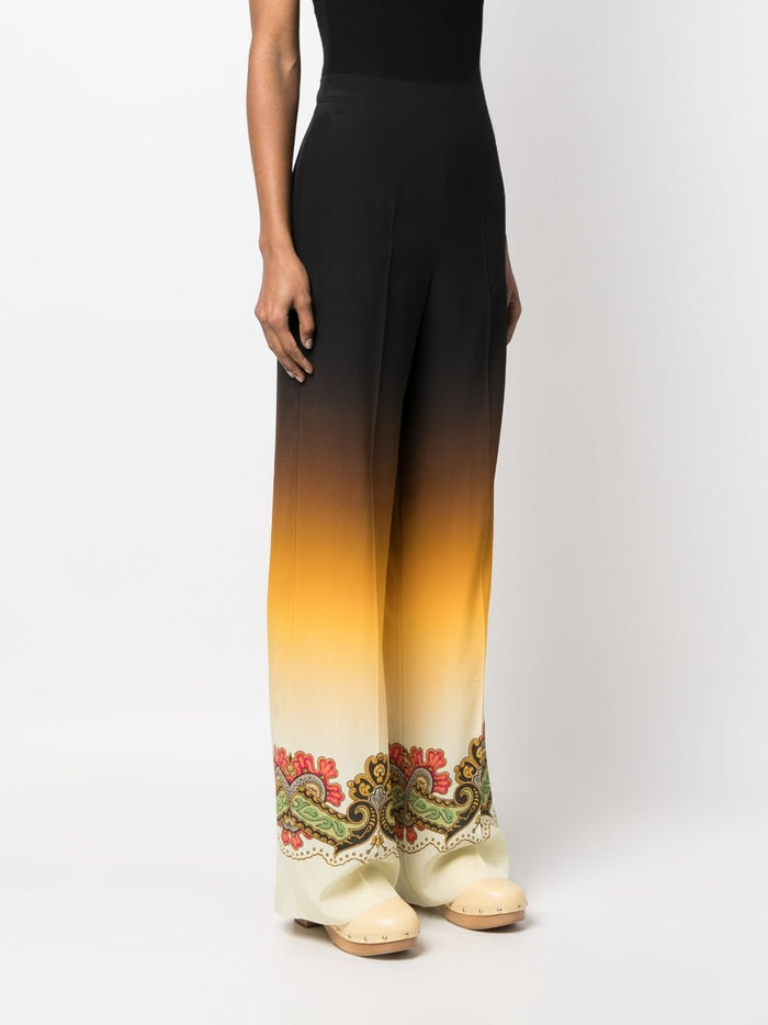 Etro Trousers Black Silk
