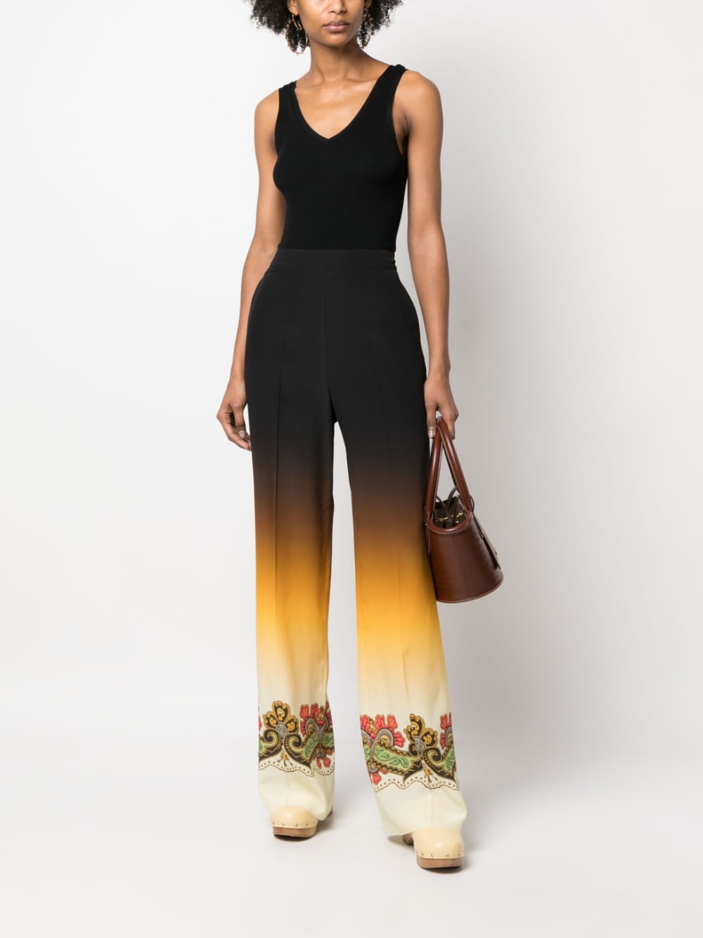 Etro Trousers Black Silk