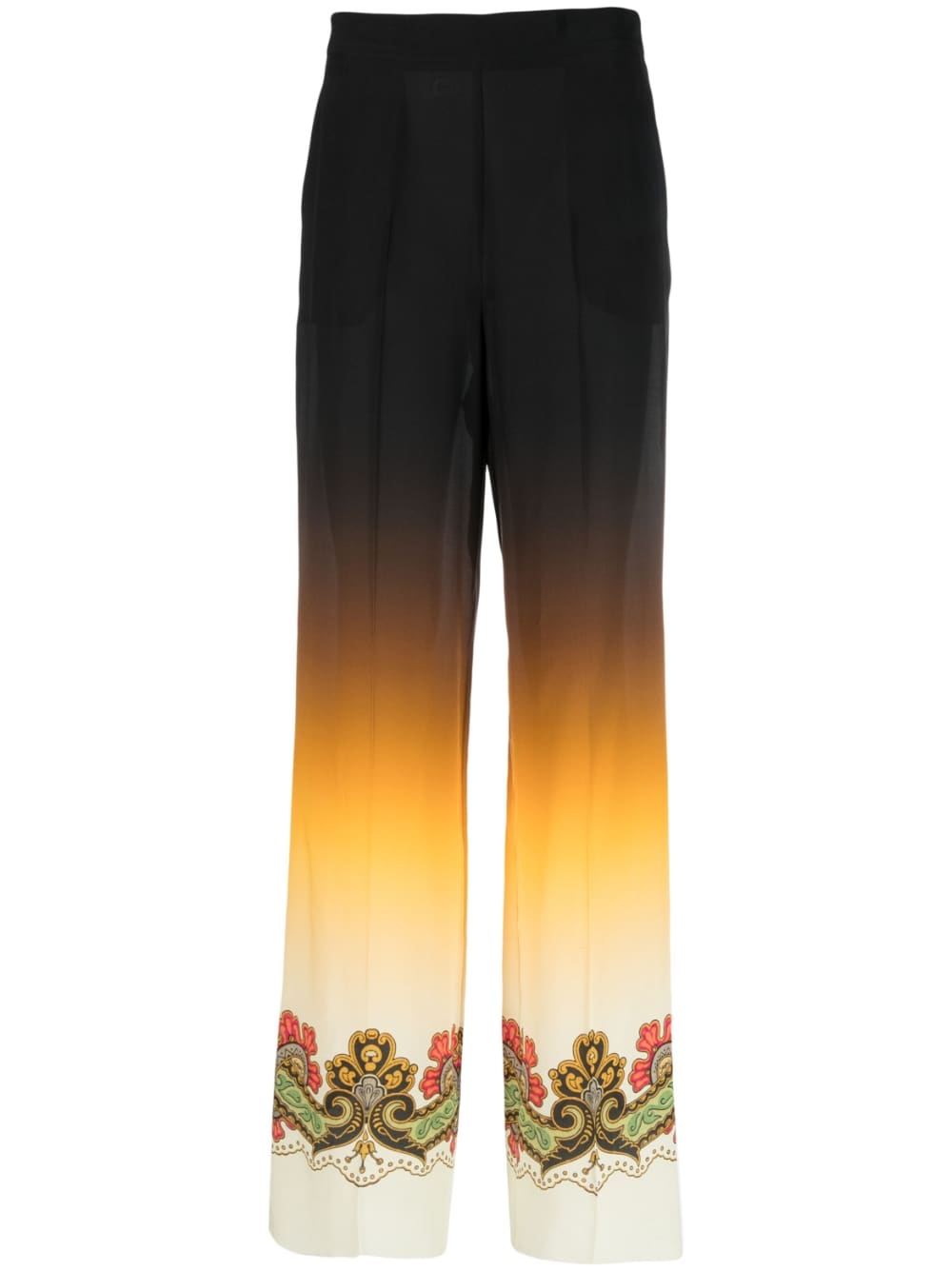 Etro Trousers Black Silk